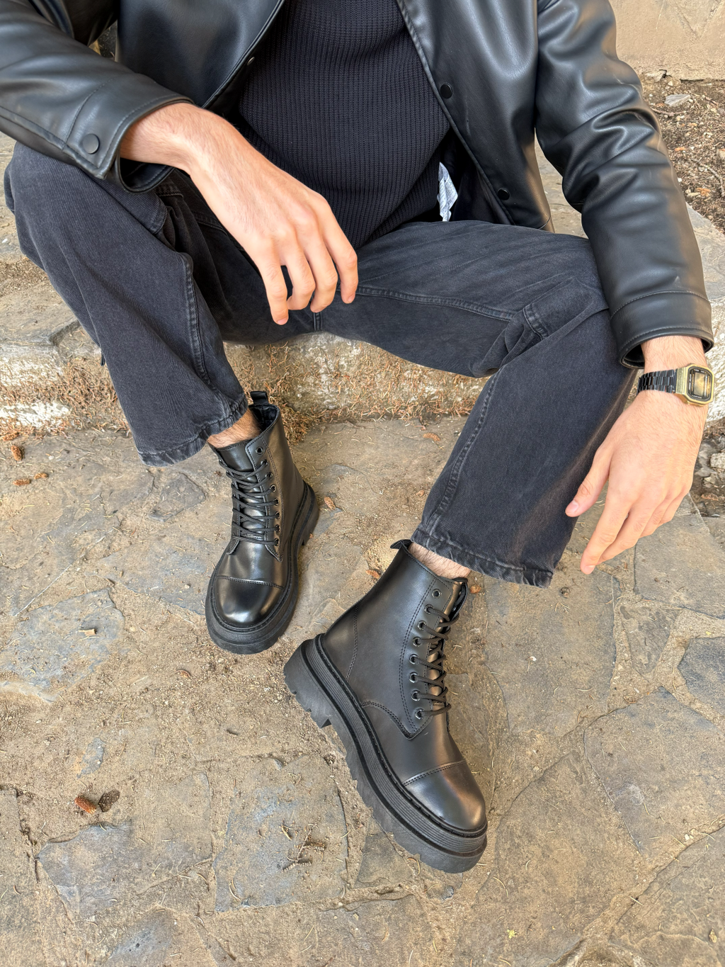 Bottes combat Homme