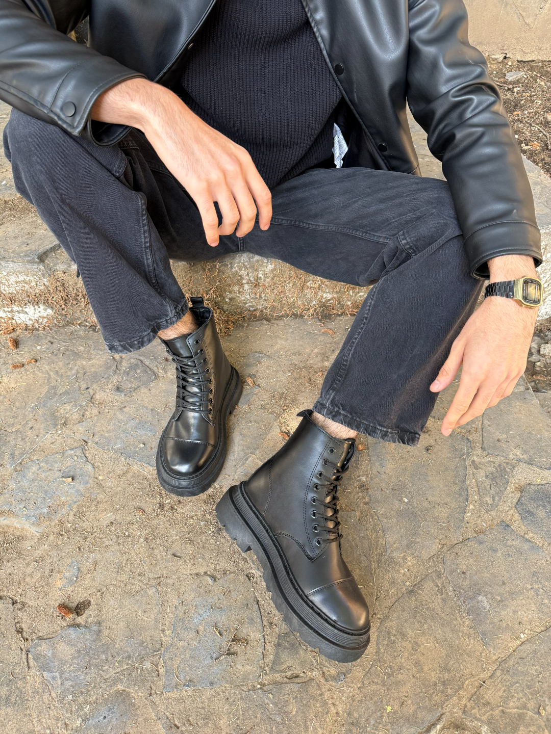Bottes combat Homme
